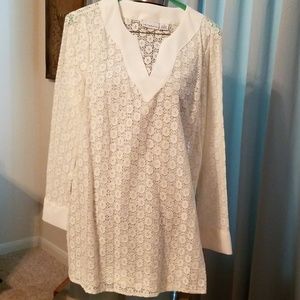 Lacey cream tunic